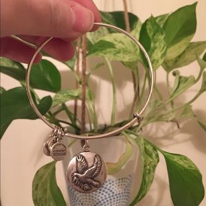 Alex and Ani Dove charm bracelet